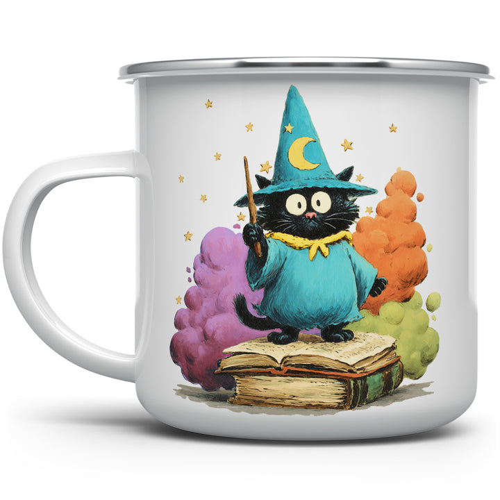 Bookish Wizard Cat Camp Mug