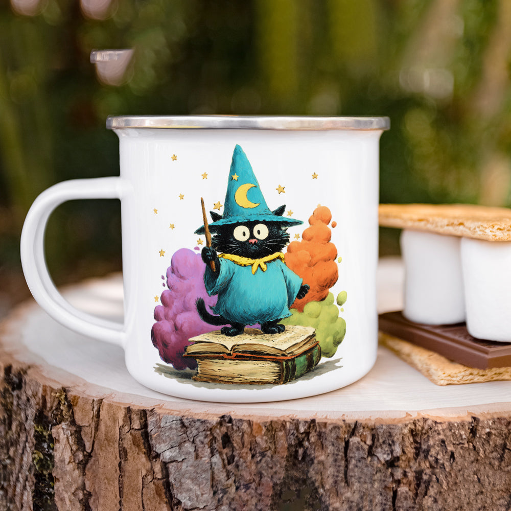 Bookish Wizard Cat Camp Mug
