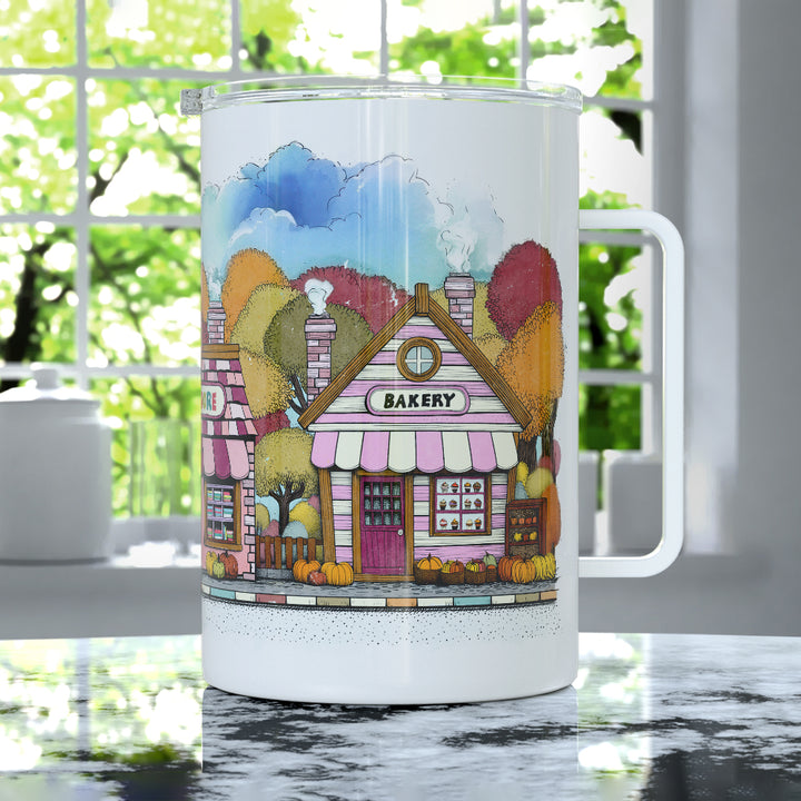Cozy Fall Storefront Insulated Travel Mug