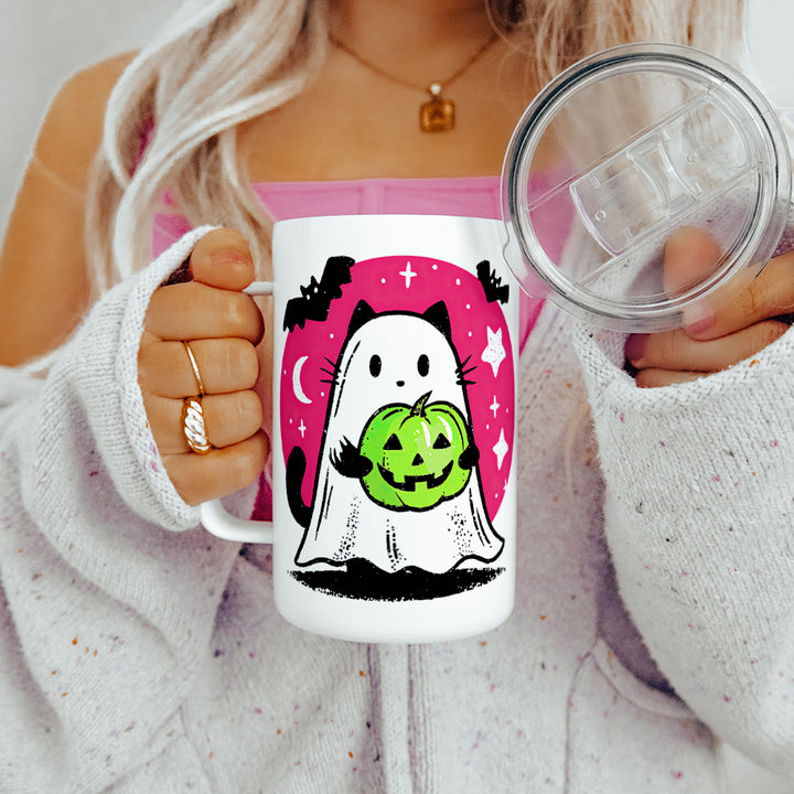 Ghost Kitty Insulated Travel Mug