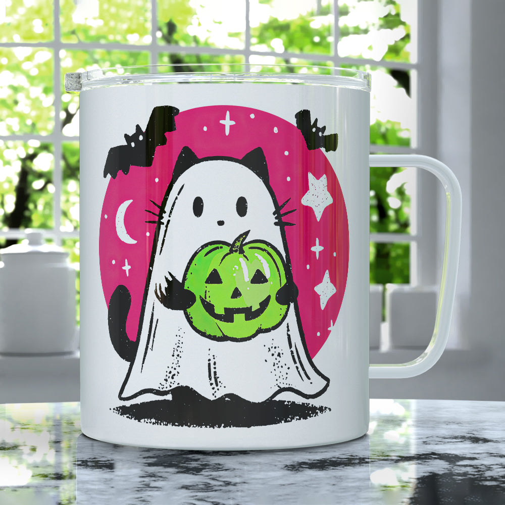 Ghost Kitty Insulated Travel Mug