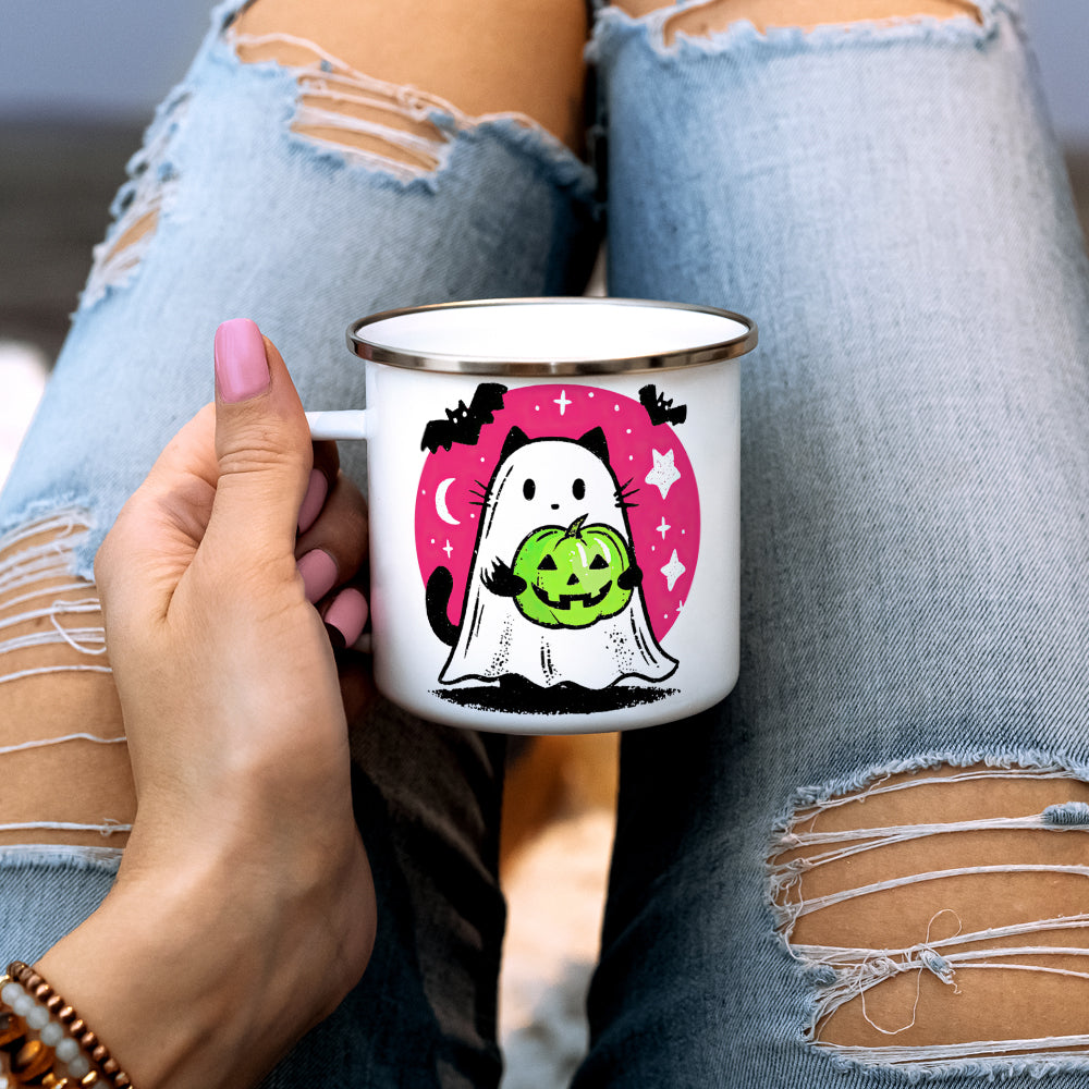Ghost Kitty Camp Mug