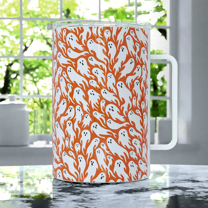 Ghost Pattern Insulated Travel Mug