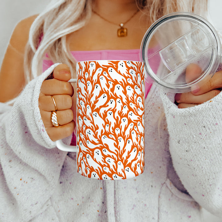 Ghost Pattern Insulated Travel Mug