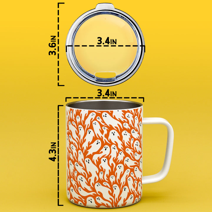 Ghost Pattern Insulated Travel Mug