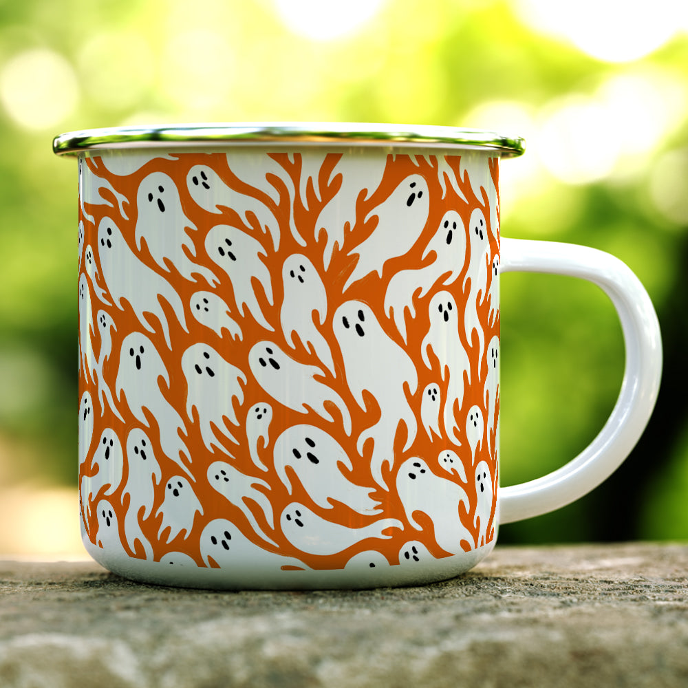 Ghost Pattern Camp Mug