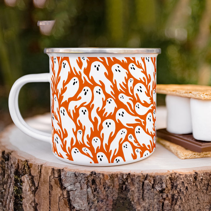 Ghost Pattern Camp Mug