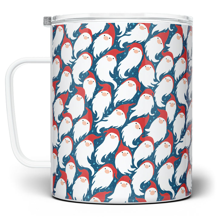 Gnome Santa Pattern Insulated Travel Mug