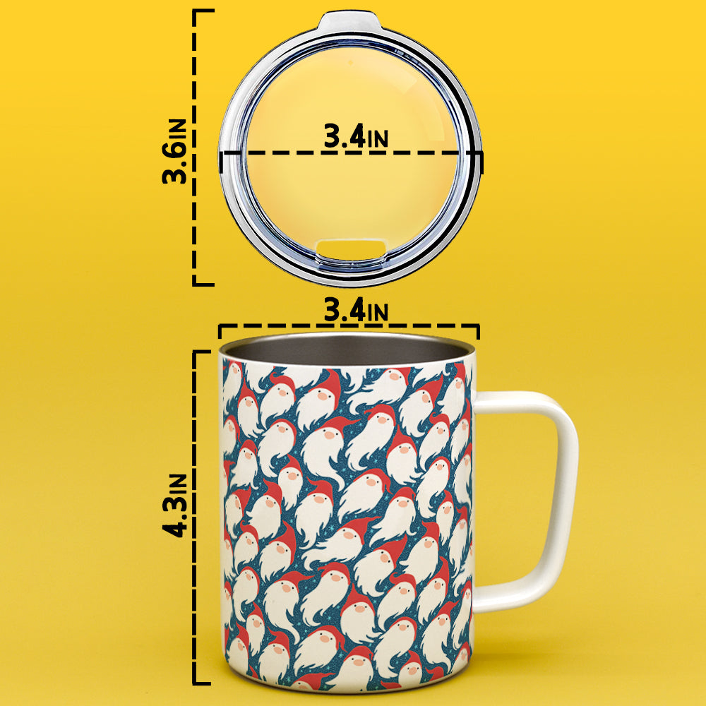 Gnome Santa Pattern Insulated Travel Mug