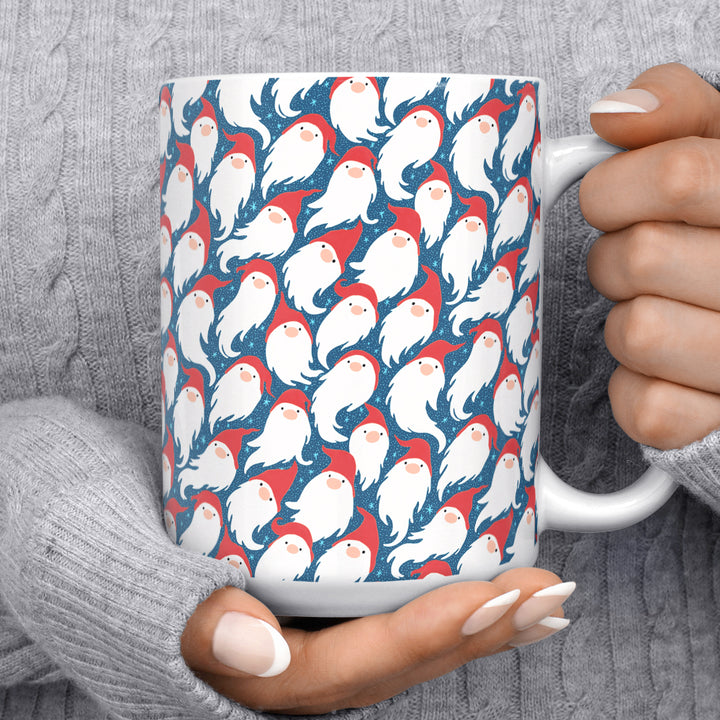 Gnome Santa Pattern Mug