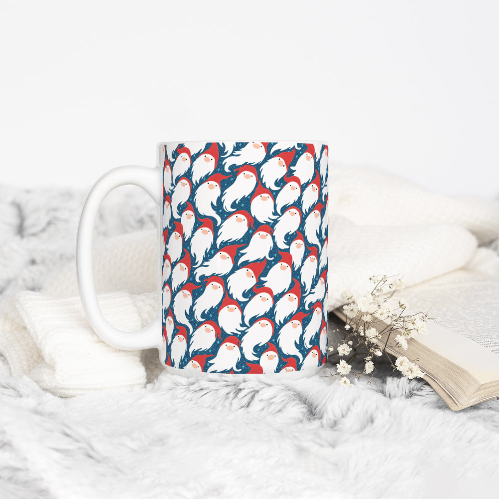 Gnome Santa Pattern Mug