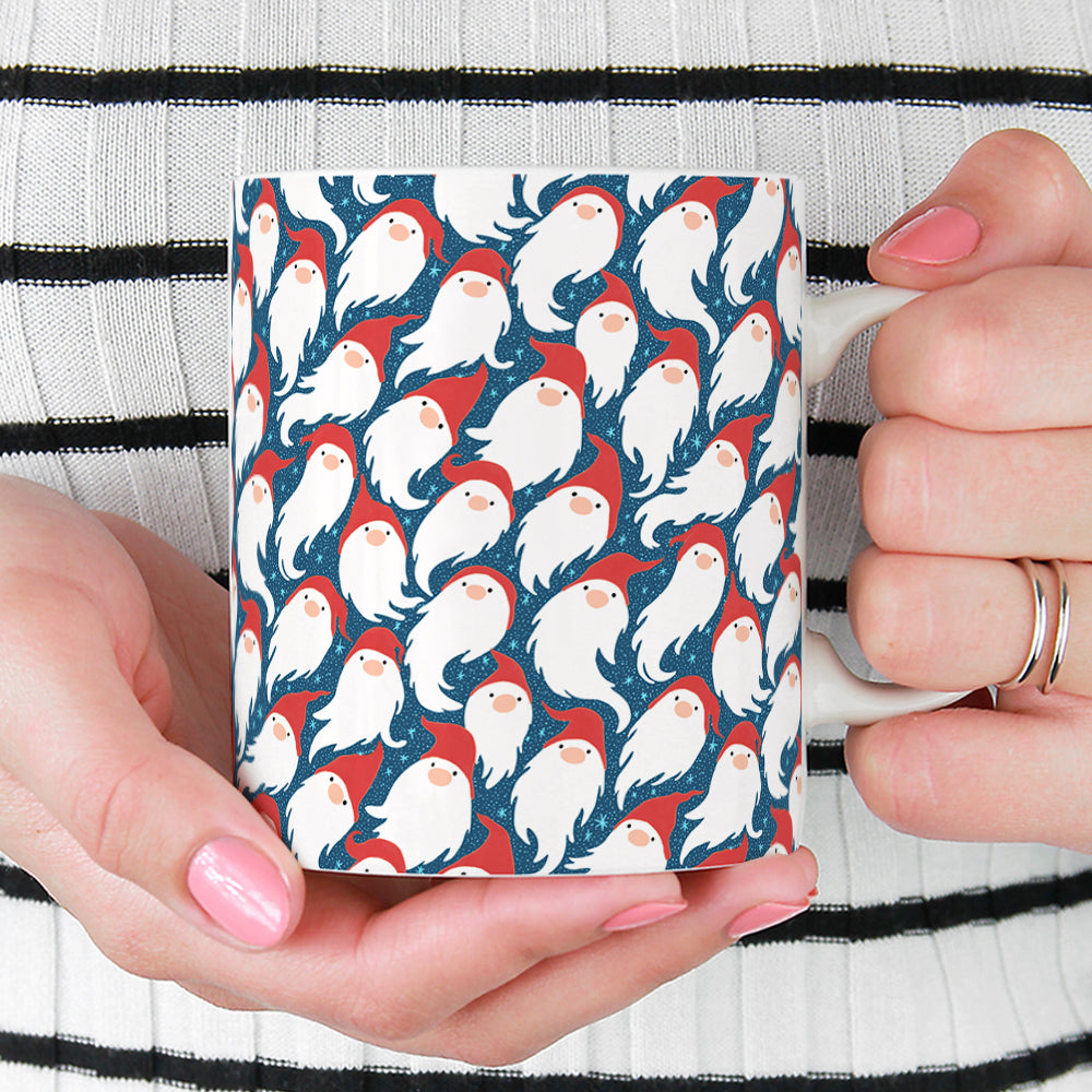 Gnome Santa Pattern Mug