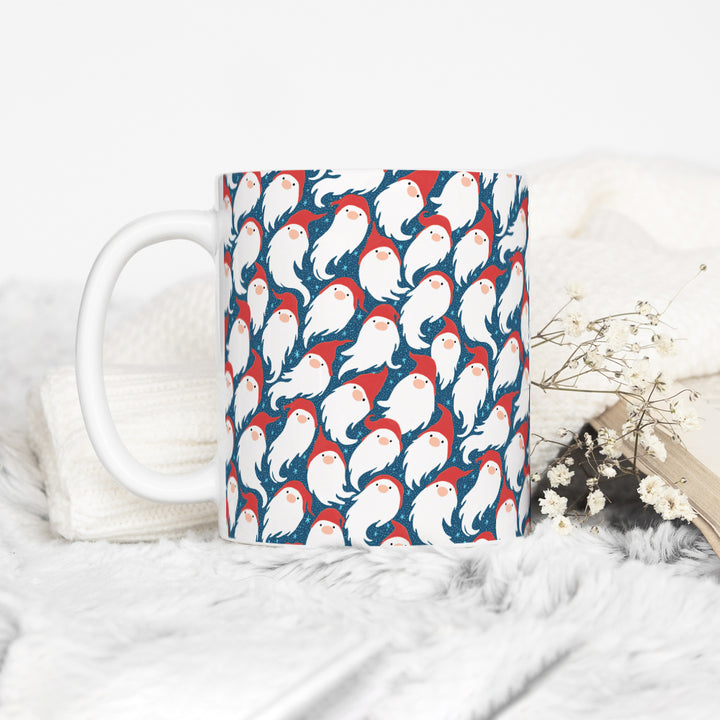 Gnome Santa Pattern Mug