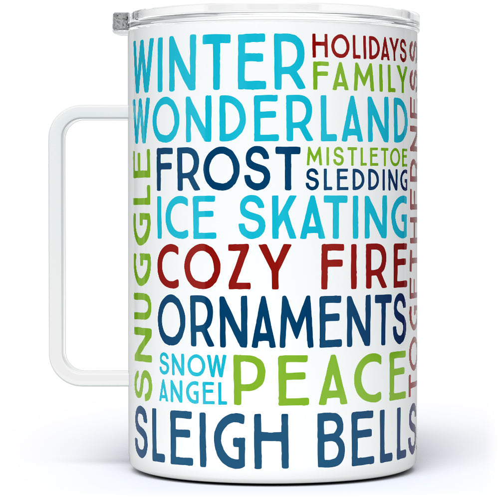 Winter Christmas Holiday Insulated Travel Mug