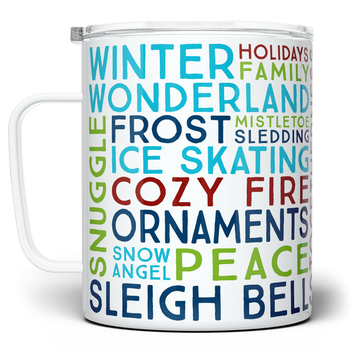 Winter Christmas Holiday Insulated Travel Mug