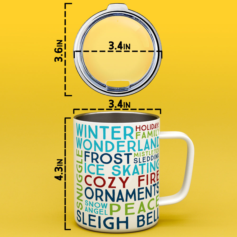 Winter Christmas Holiday Insulated Travel Mug