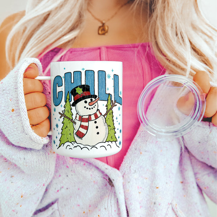 Chill Snowman Insulated Travel Mug