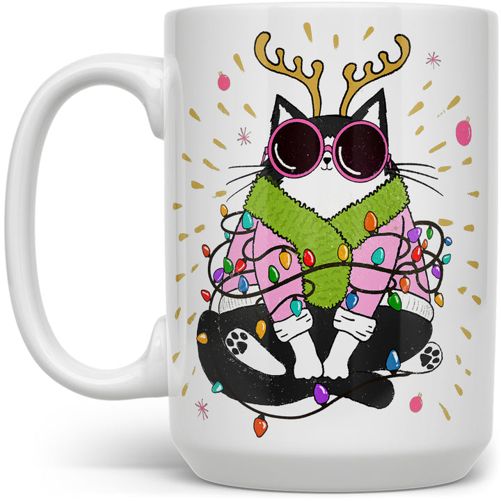 Groovy Holiday Cat Mug