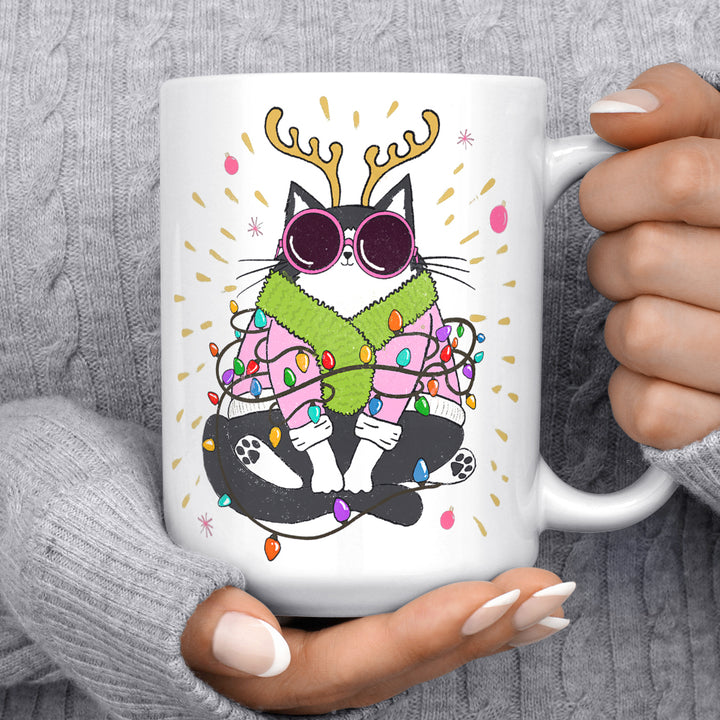 Groovy Holiday Cat Mug