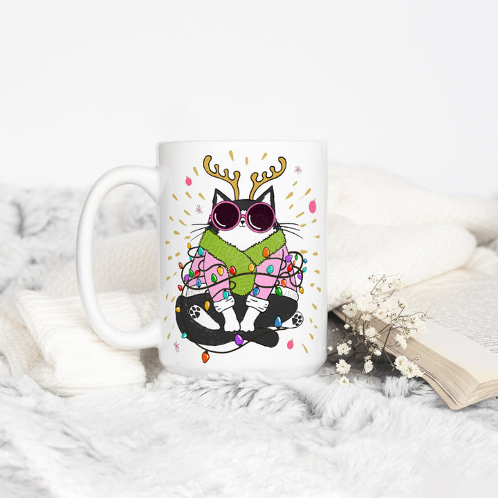 Groovy Holiday Cat Mug