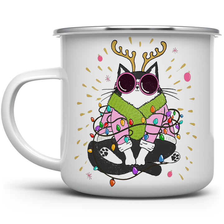 Groovy Holiday Cat Camp Mug