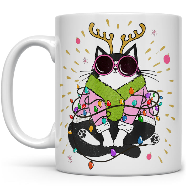 Groovy Holiday Cat Mug