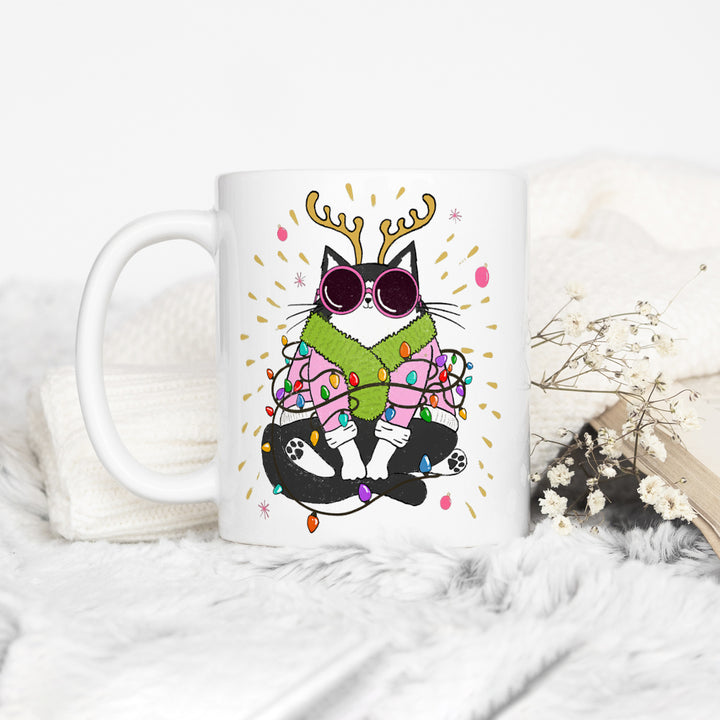 Groovy Holiday Cat Mug