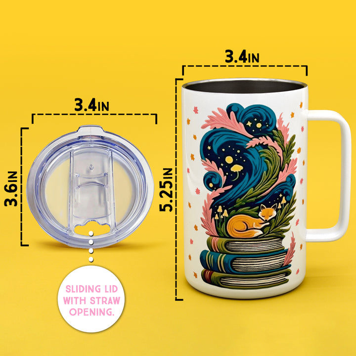 Bookish Fox Insulated Travel Mug
