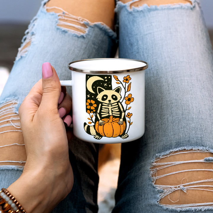 Halloween Raccoon Camp Mug