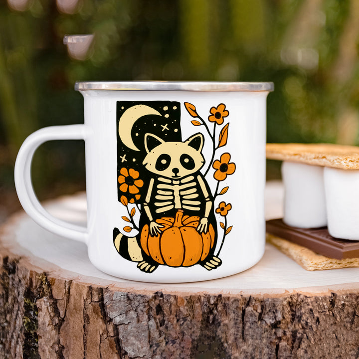 Halloween Raccoon Camp Mug