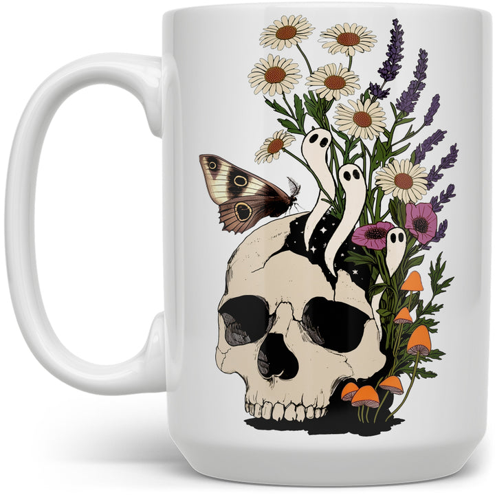 Floral Skull Mug