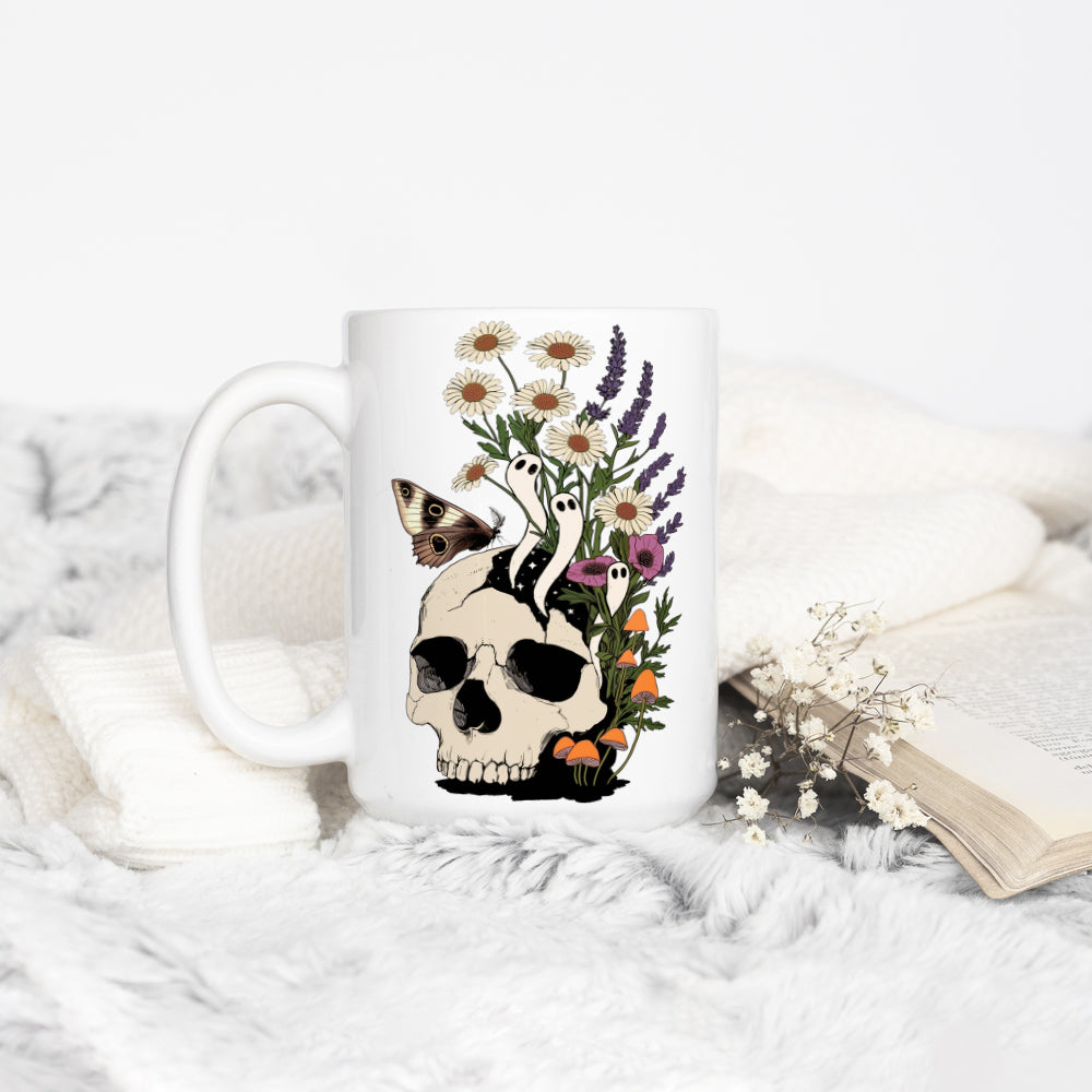 Floral Skull Mug