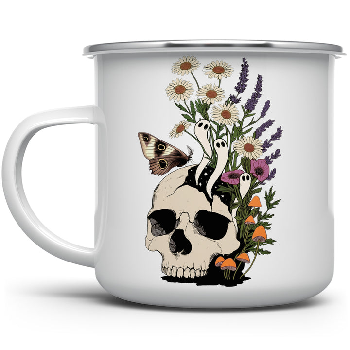 Floral Skull Camp Mug