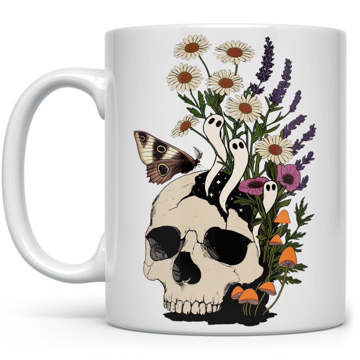 Floral Skull Mug