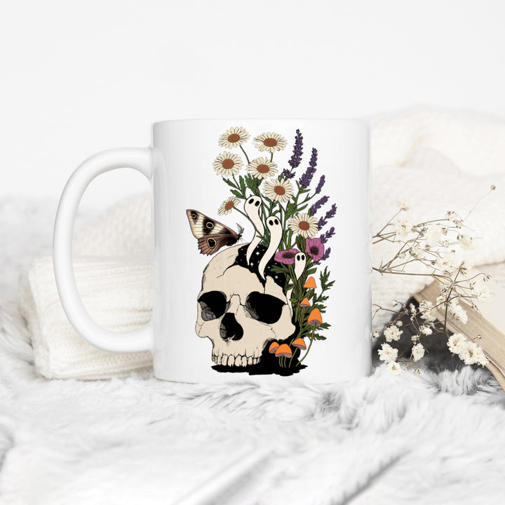 Floral Skull Mug