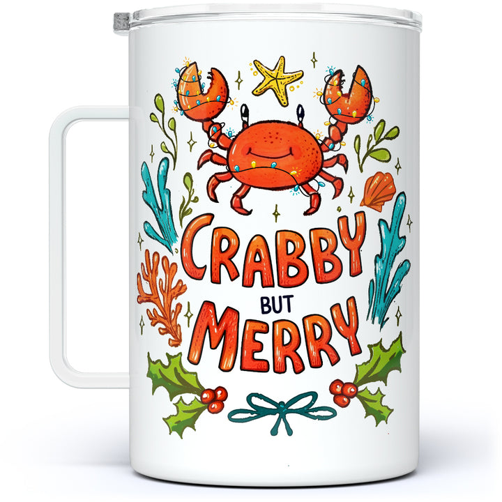 Crabby But Merry Insulated Travel Mug