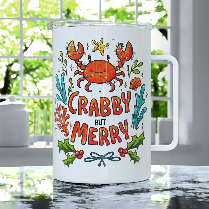 Crabby But Merry Insulated Travel Mug