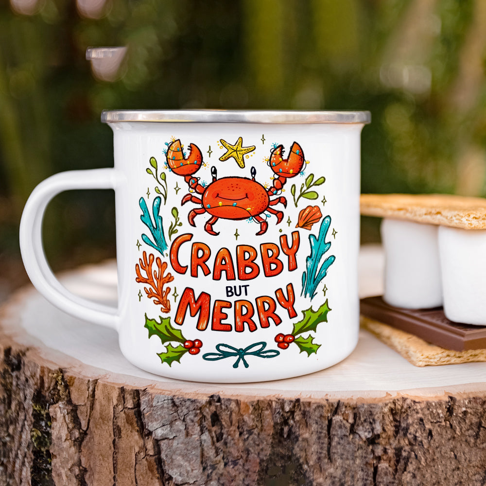 Crabby But Merry Camp Mug