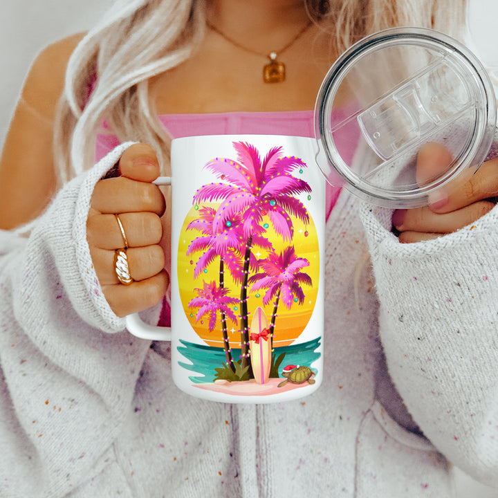 Sunset Surf Holiday Insulated Travel Mug