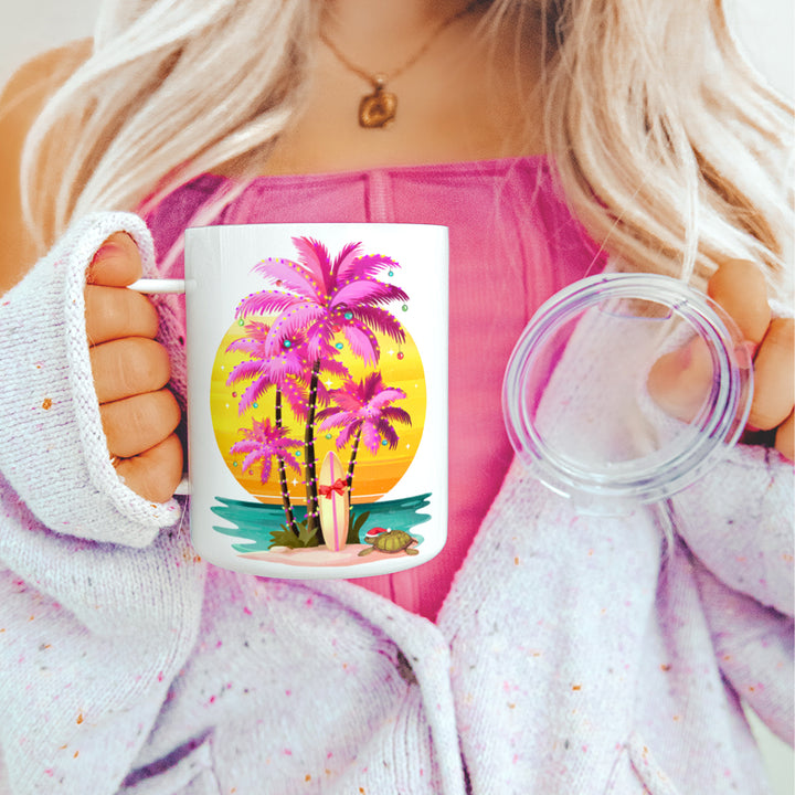 Sunset Surf Holiday Insulated Travel Mug