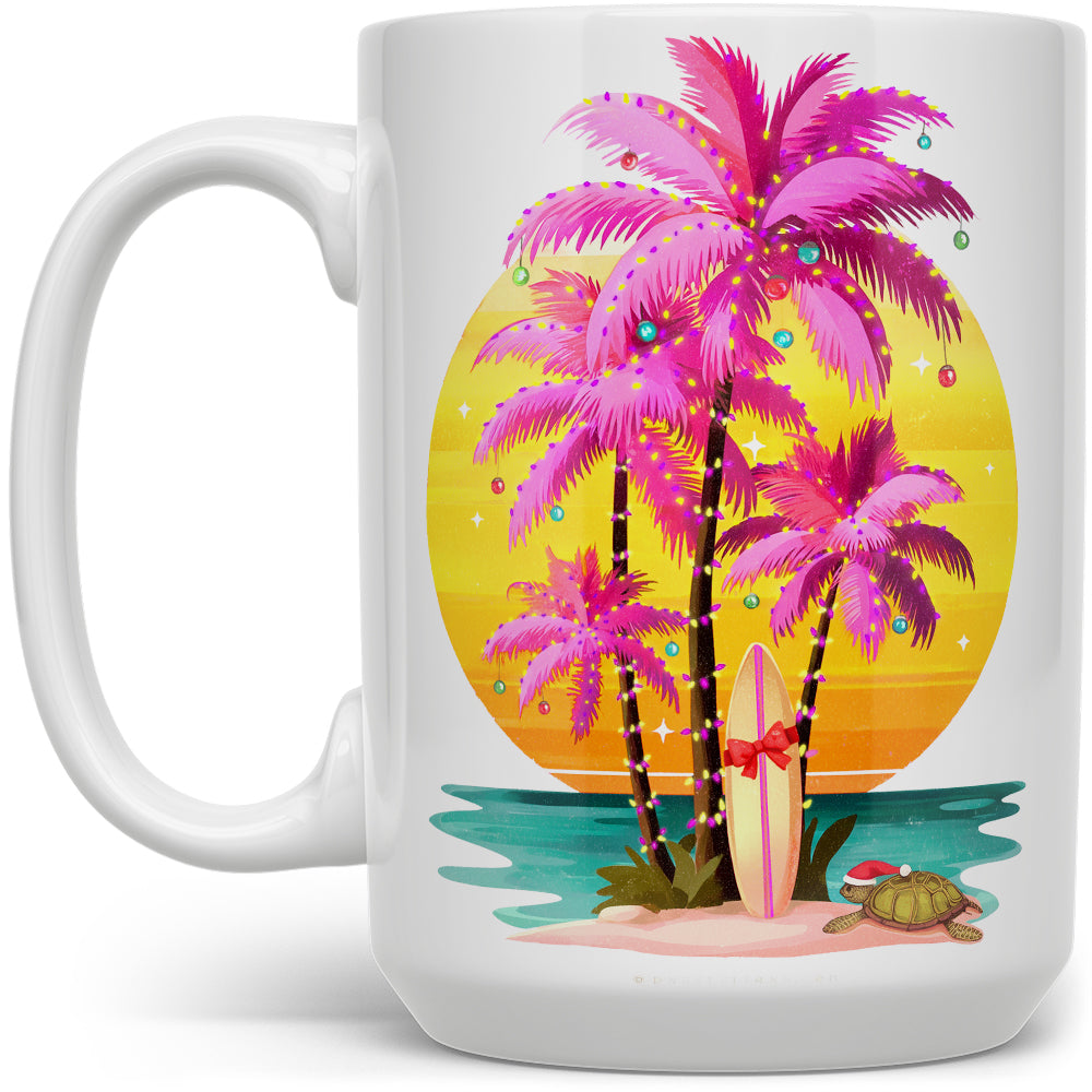 Sunset Surf Holiday Mug