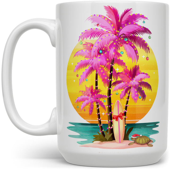Sunset Surf Holiday Mug