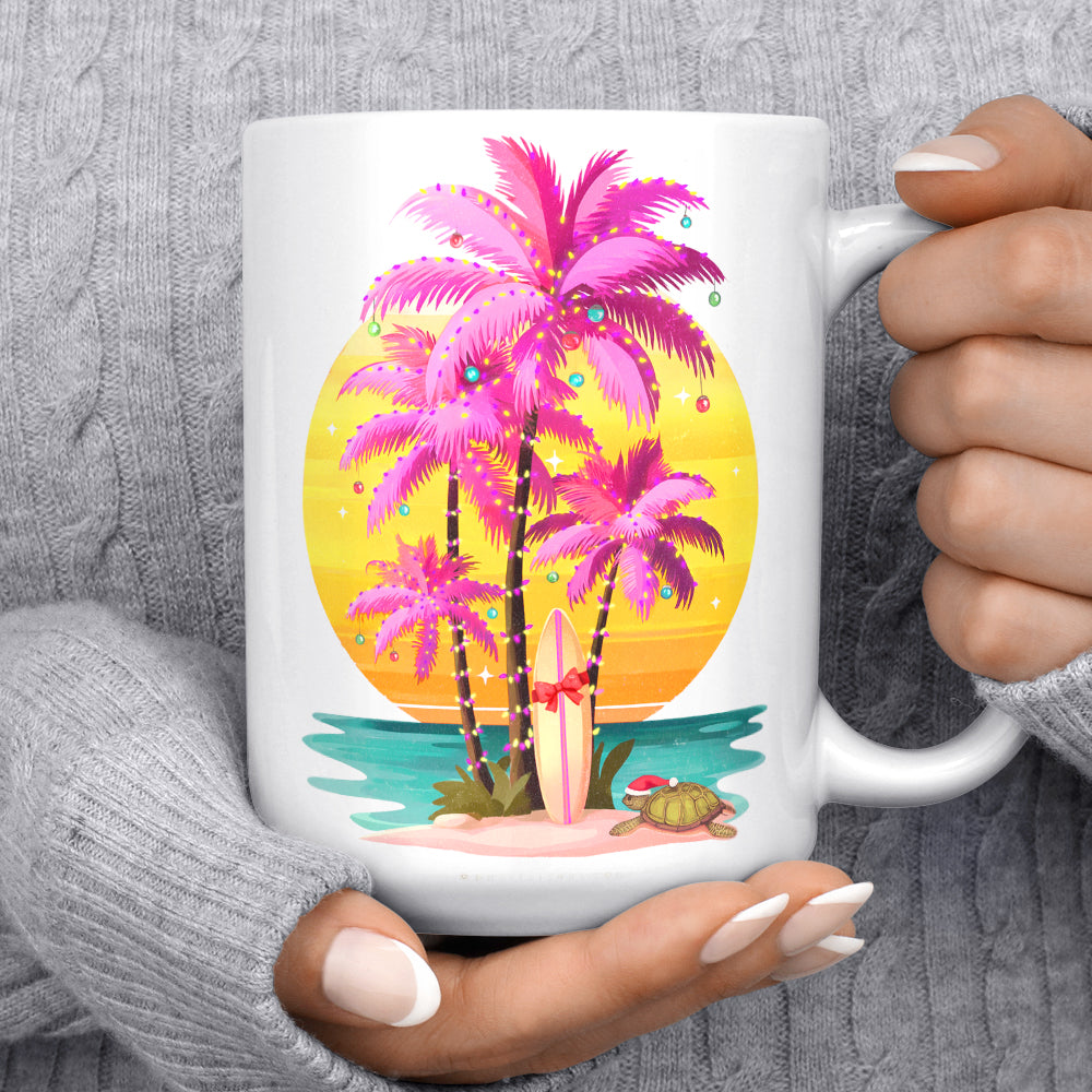 Sunset Surf Holiday Mug