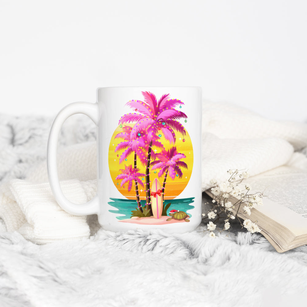 Sunset Surf Holiday Mug