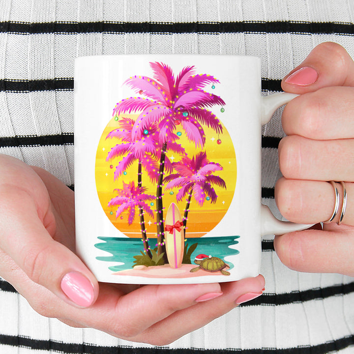 Sunset Surf Holiday Mug