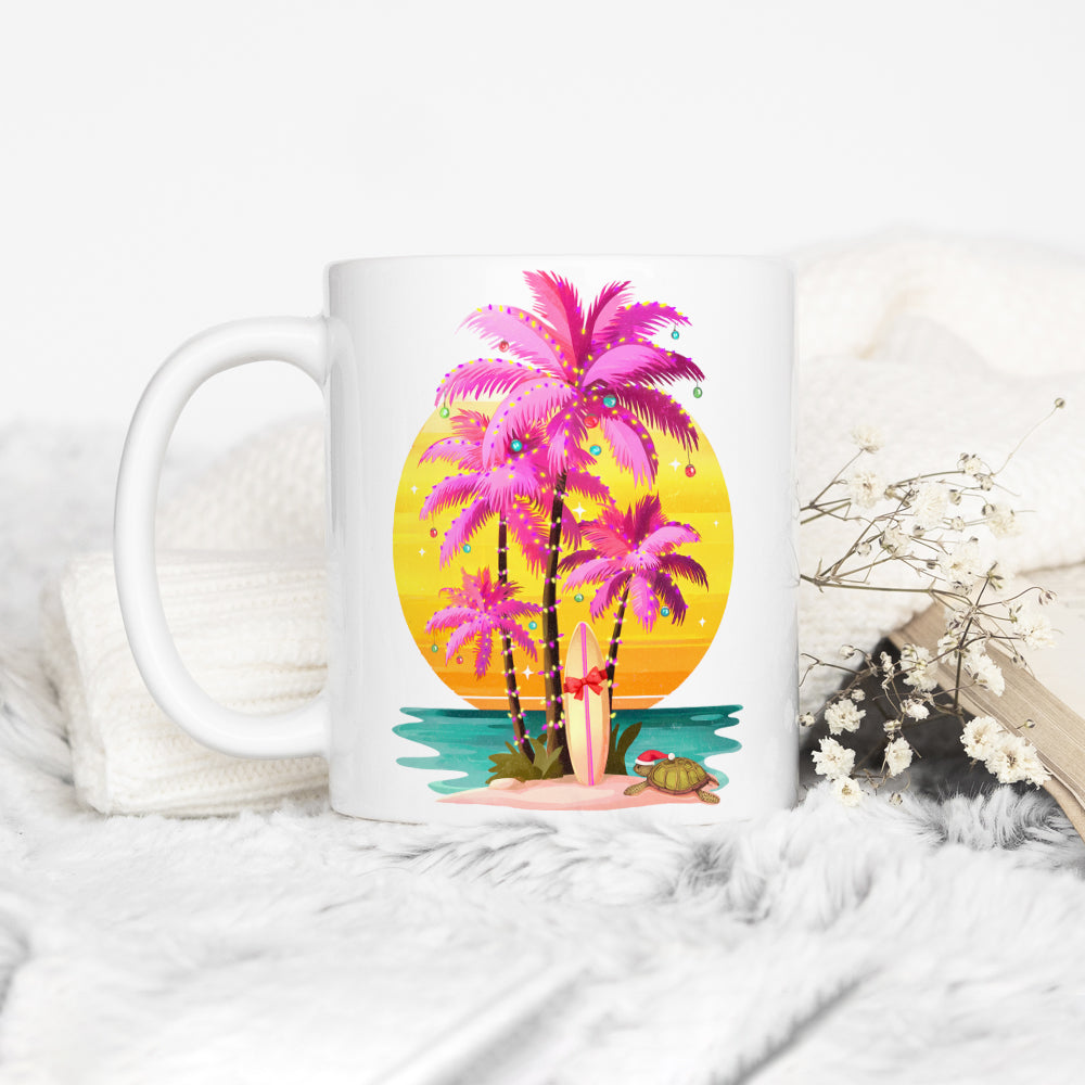 Sunset Surf Holiday Mug