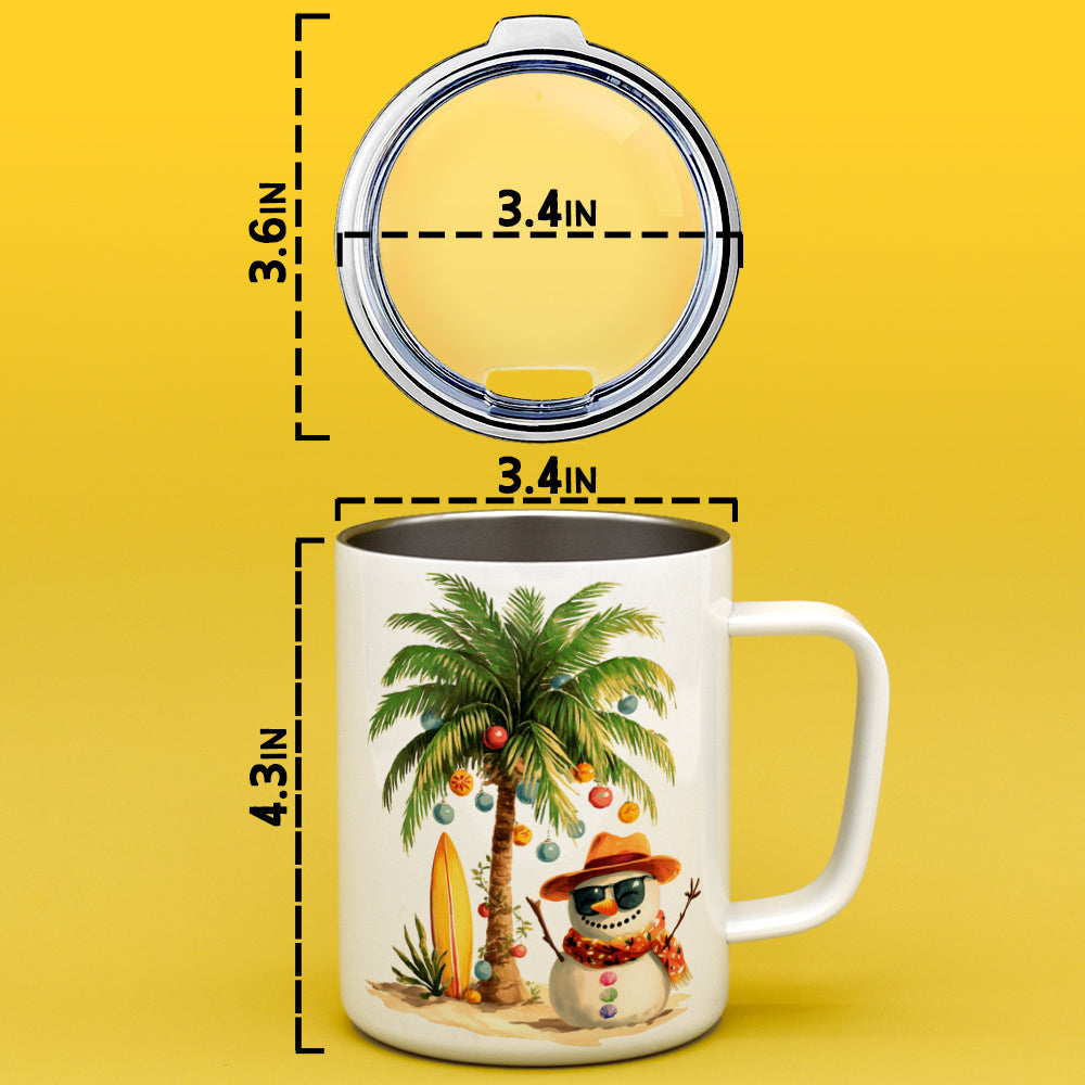 Beach Snowman Insulated Travel Mug