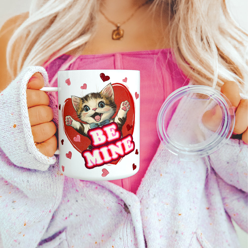 Be Mine Cat Insulated Travel Mug