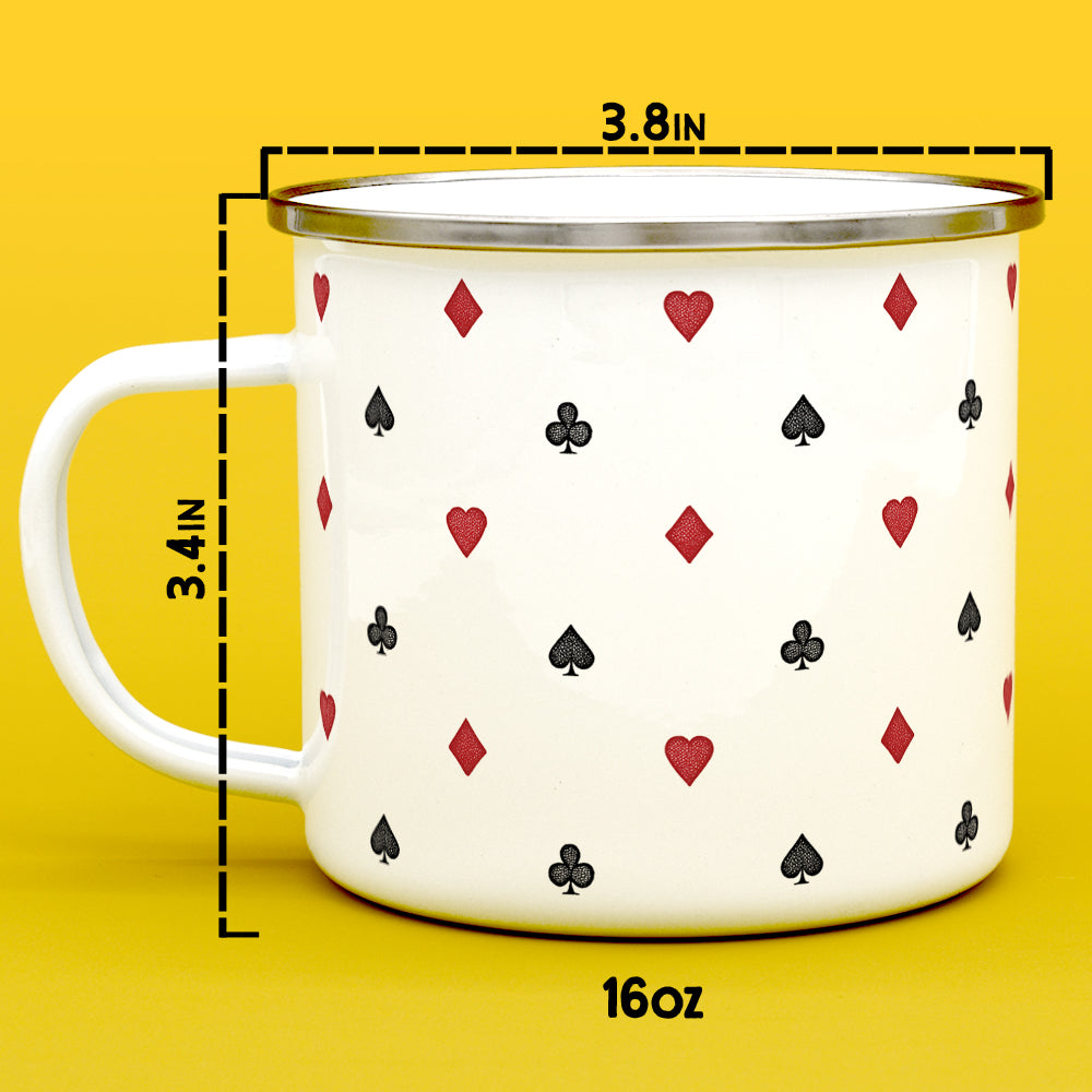 Playing Card Suit Pattern Camp Mug