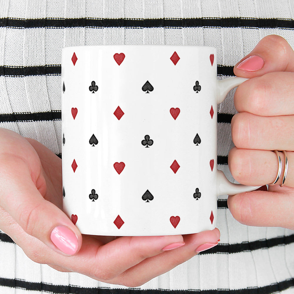 Playing Card Suit Pattern Mug